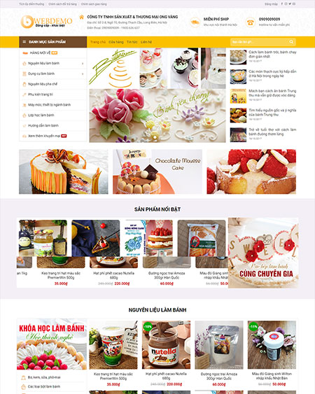 Web bán hàng bánh ngọt