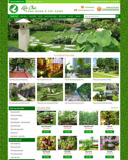 website bán cây xanh