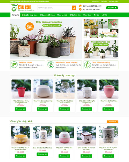 web bán chậu cây
