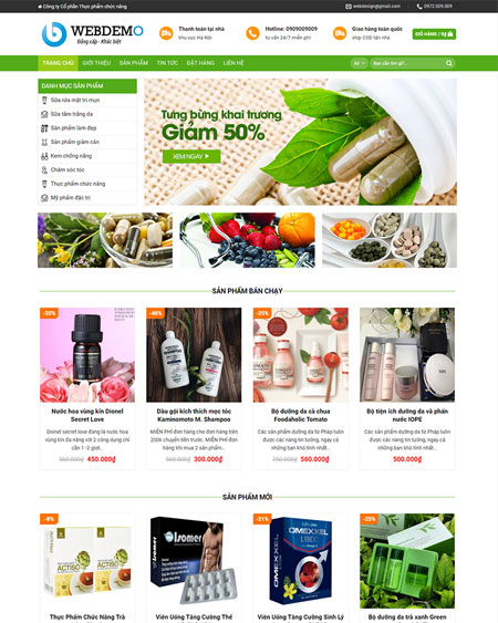 Web bán hàng dược phẩm