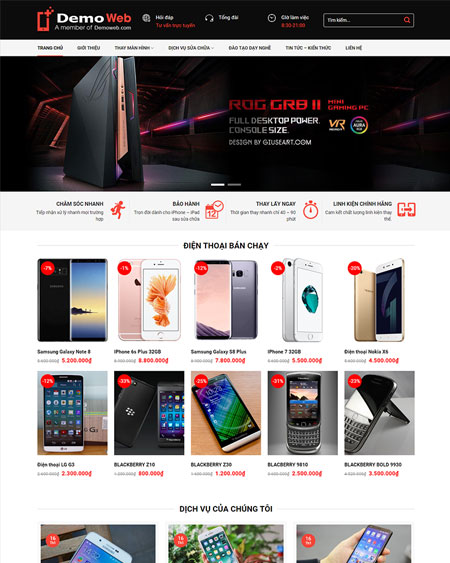 Web bán hàng điện thoại