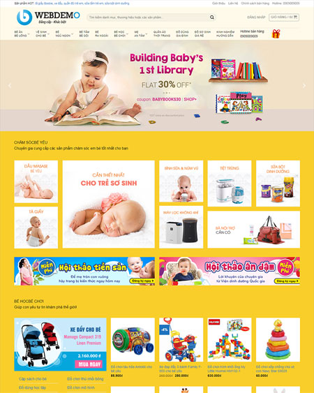 Web bán hàng mẹ và bé