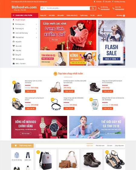 Web bán hàng thời trang