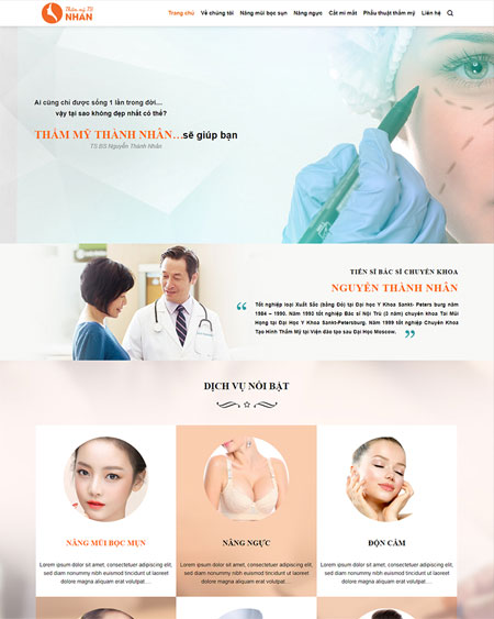 Website thẩm mỹ viện - Spa 1