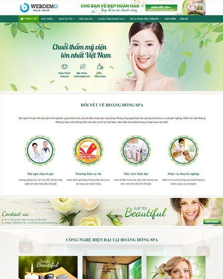 Website thẩm mỹ viện - Spa 3
